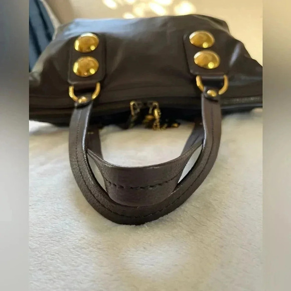 Gucci Babouska Heart GG Chocolate Brown Leather Tote Bag Gold Hardware - Picture 12 of 14